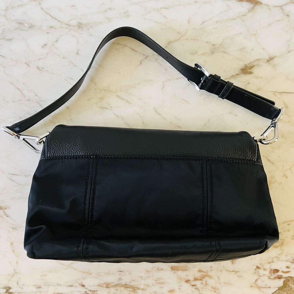MICHAEL KORS Jane Black Nylon Leather Medium Shoulder Bag - Picture 5 of 12